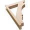 Ekena Millwork 6-in W x 26-in D x 38-in H Balboa Trad Rough Cedar Woodgrain TimberThane Outlooker, Primed Tan OUTUR060X26X38BOA04RCPR - alternate 4